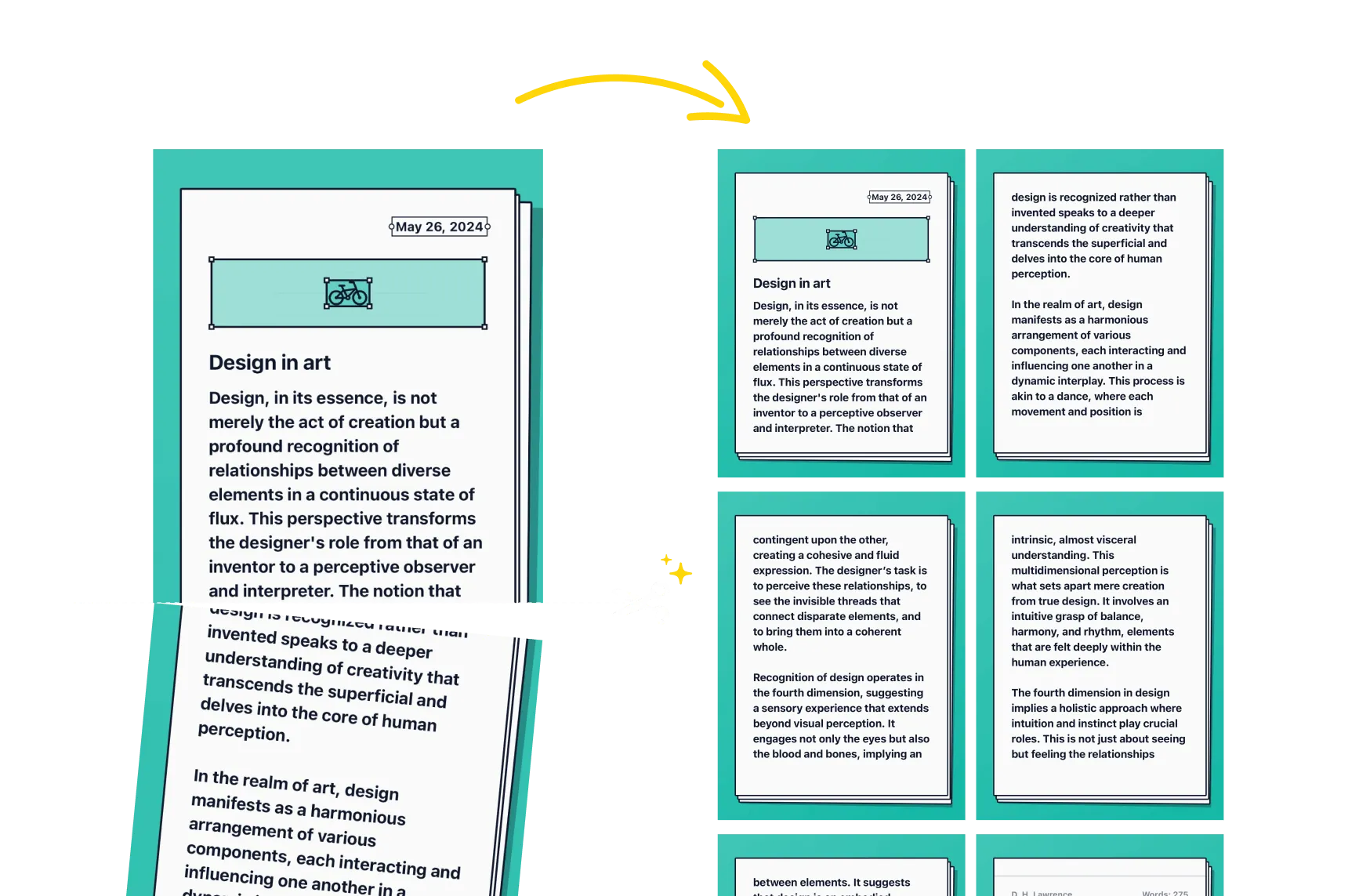 Long Text & Image Splitter